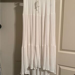 Z Supply White Tiered Maxi Skirt